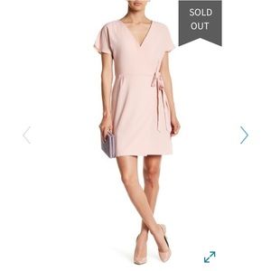 Bobeau Crepe Wrap Dress (M)